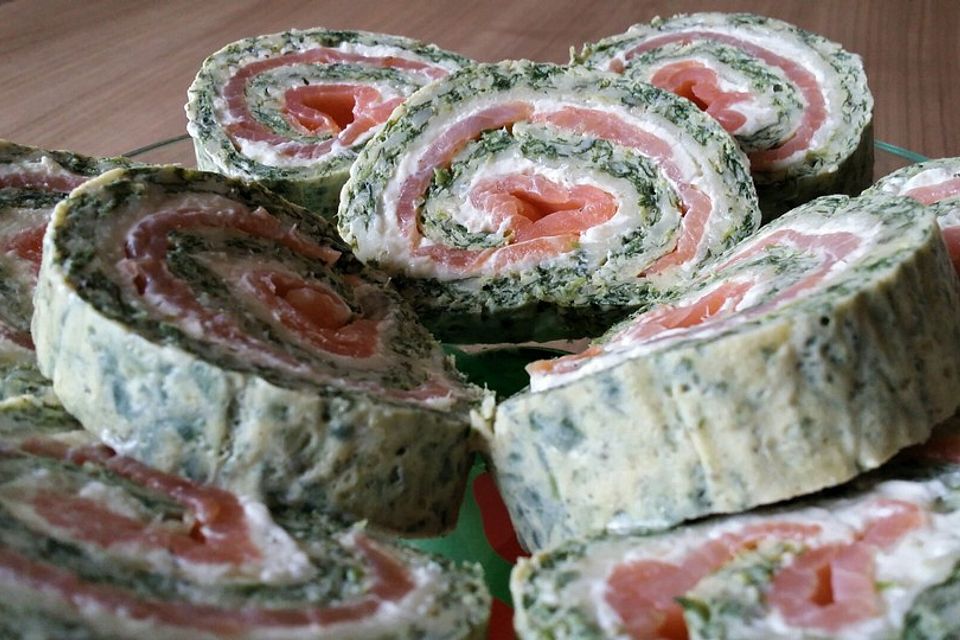 Lachs - Spinat - Roulade