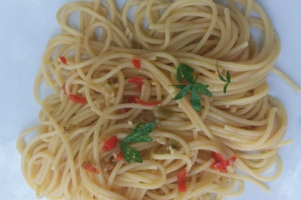 Spaghetti all' aglio, olio e peperoncino à la Alex