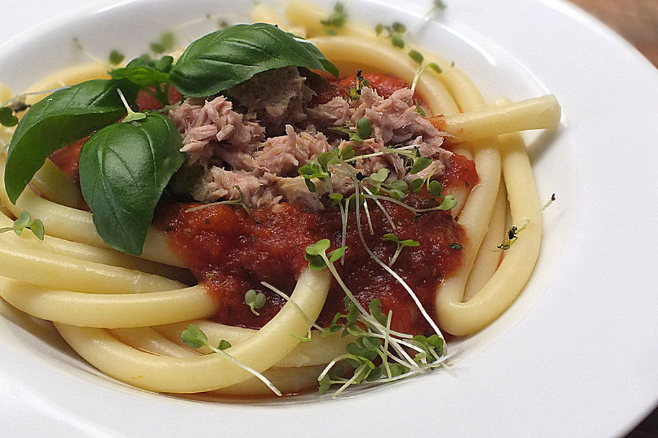 Tomaten - Thunfisch - Soße für Pasta