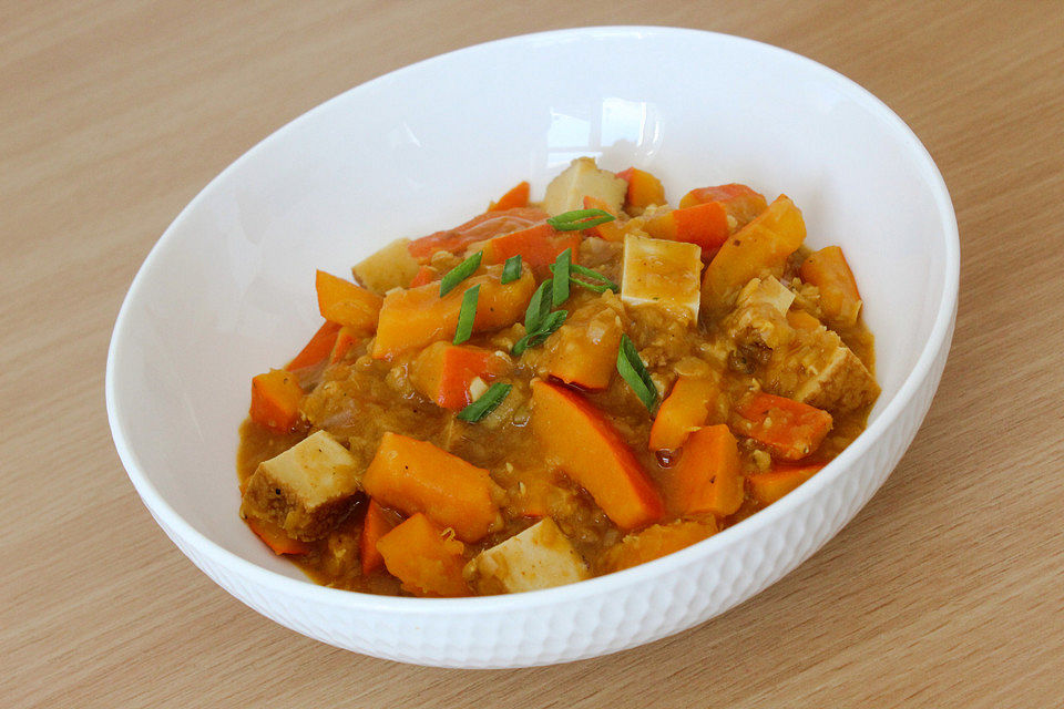 Kürbis - Linsen - Tofu - Curry