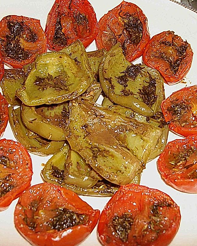 Paprika und Tomaten als Vorspeise