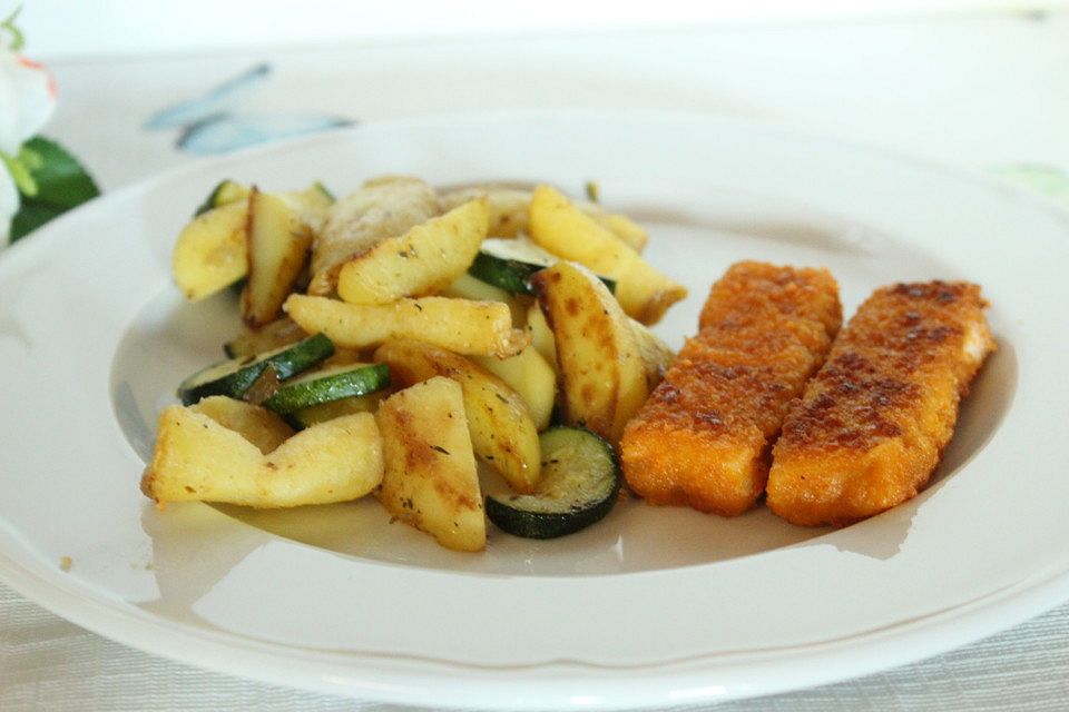 Fischstäbchenpfanne