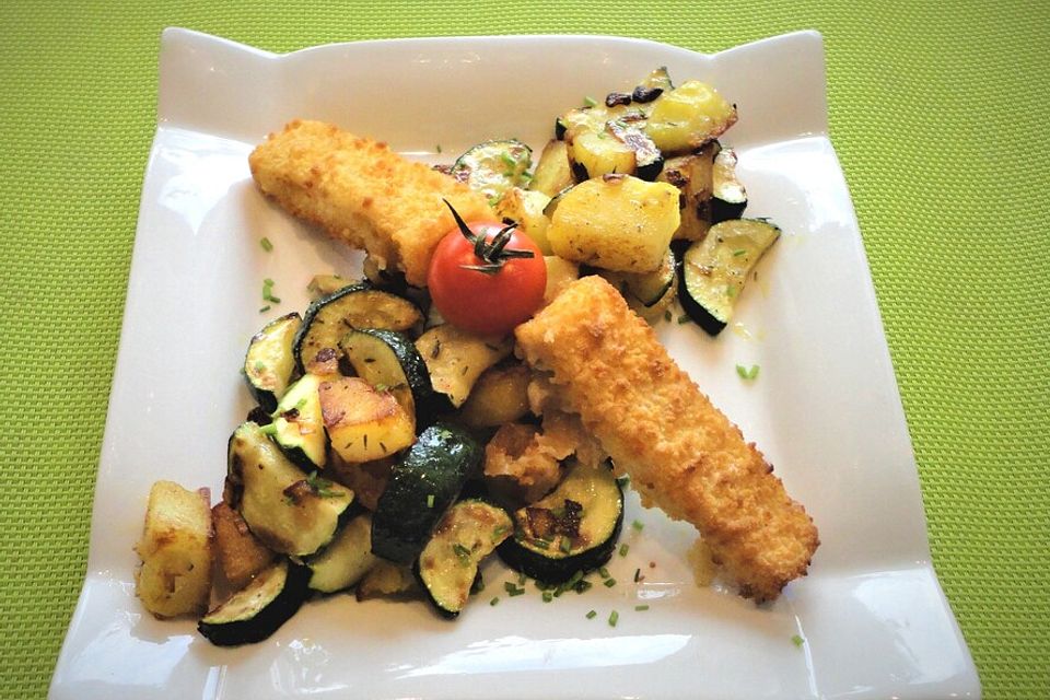 Fischstäbchenpfanne