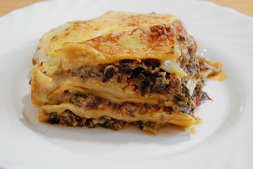 Spinatlasagne mit Hackfleisch