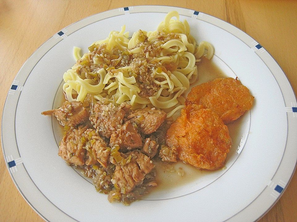 Karamellisiertes Hähnchengeschnetzeltes von Juliet15 | Chefkoch