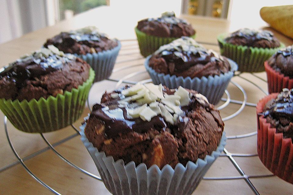 Triple Chocolate Chip Muffins