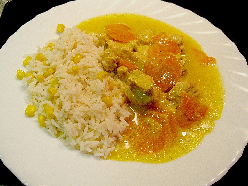 Karotten - Geflügel - Gulasch mit Mais - Reis von charlie| Chefkoch