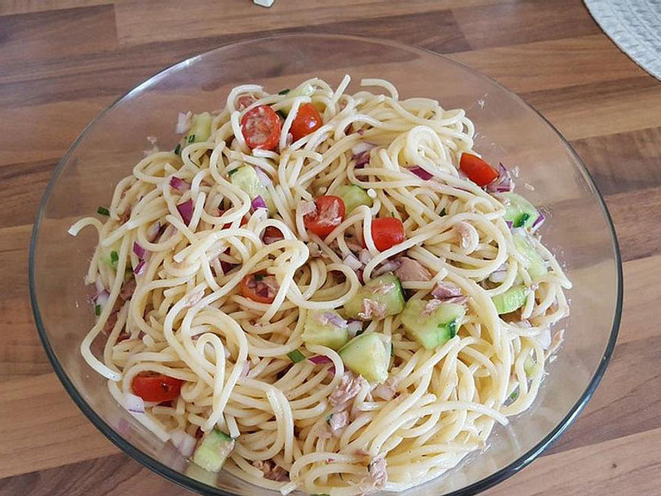Spaghettisalat mit Thunfisch von trixi07| Chefkoch