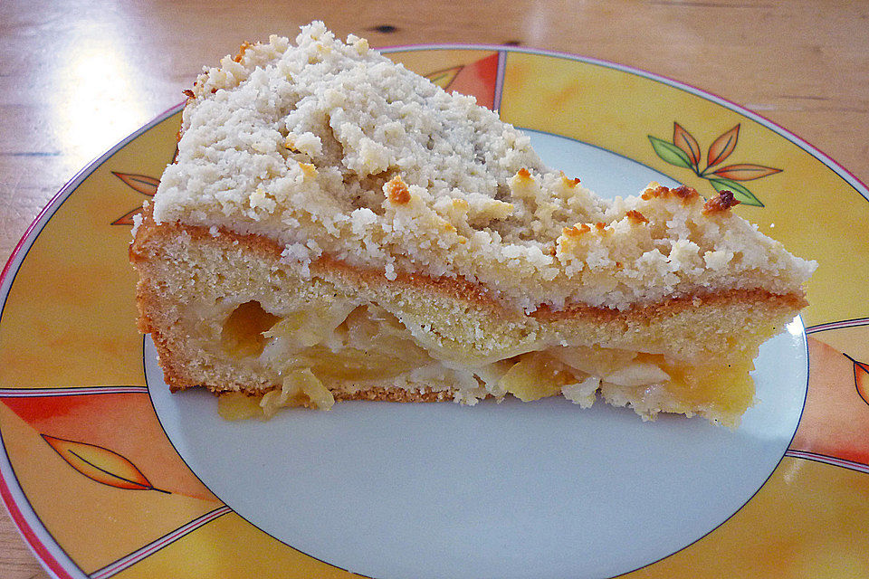 Apfelkuchen mit Mandel - Honig Glasur