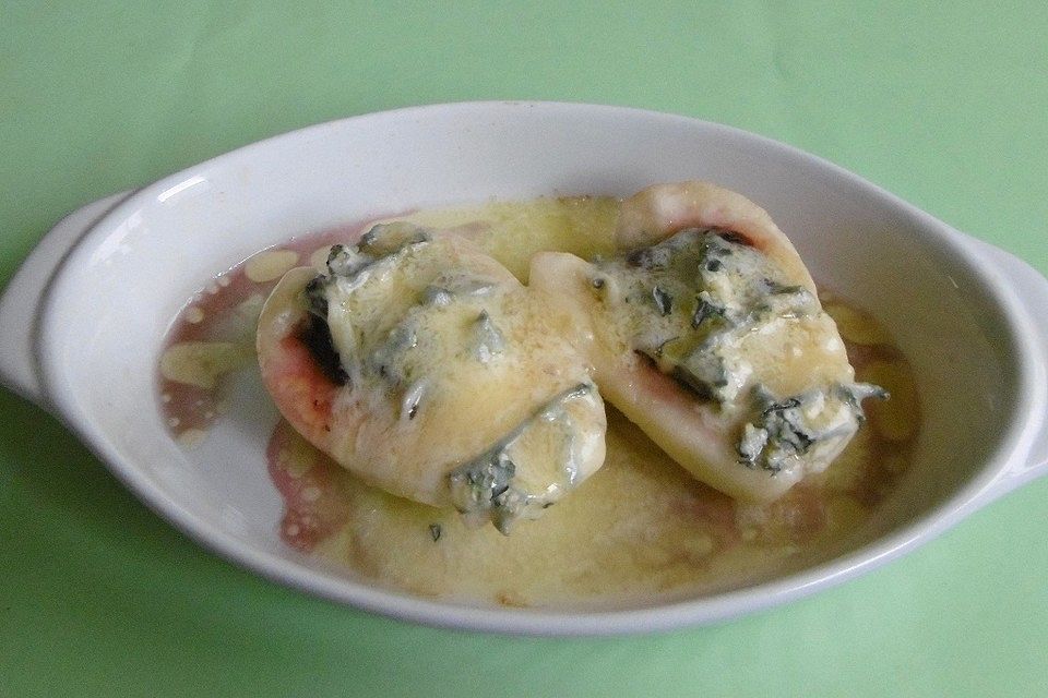 Mausis Roquefort - Birnen mit Preiselbeeren