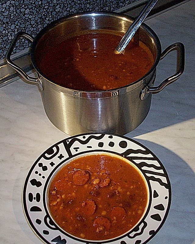 Tomaten - Bohnensuppe, serbisch