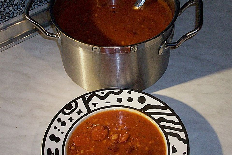 Tomaten - Bohnensuppe, serbisch