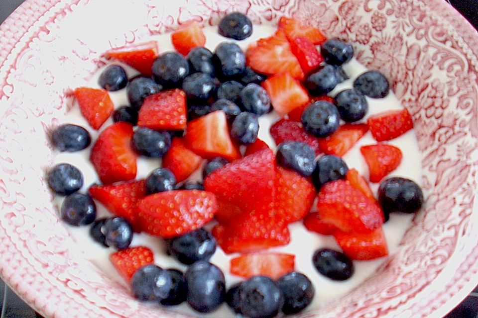 Ricotta - Vanillecreme mit Beeren