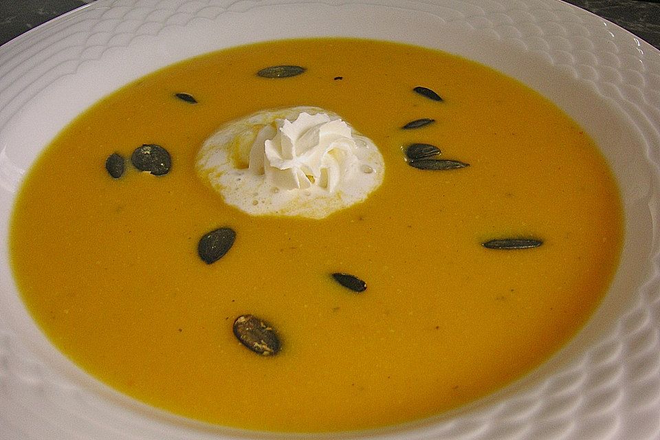 Einfache Kürbiscreme - Suppe