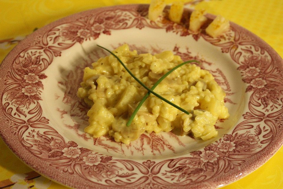 Curry - Ananas - Reis mit Pilzen