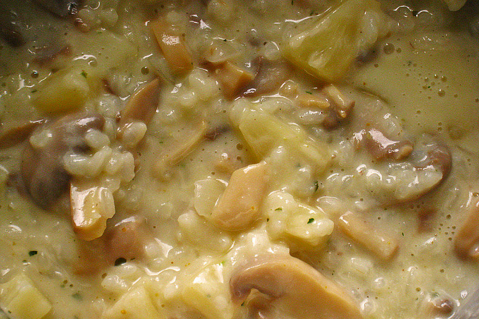 Curry - Ananas - Reis mit Pilzen