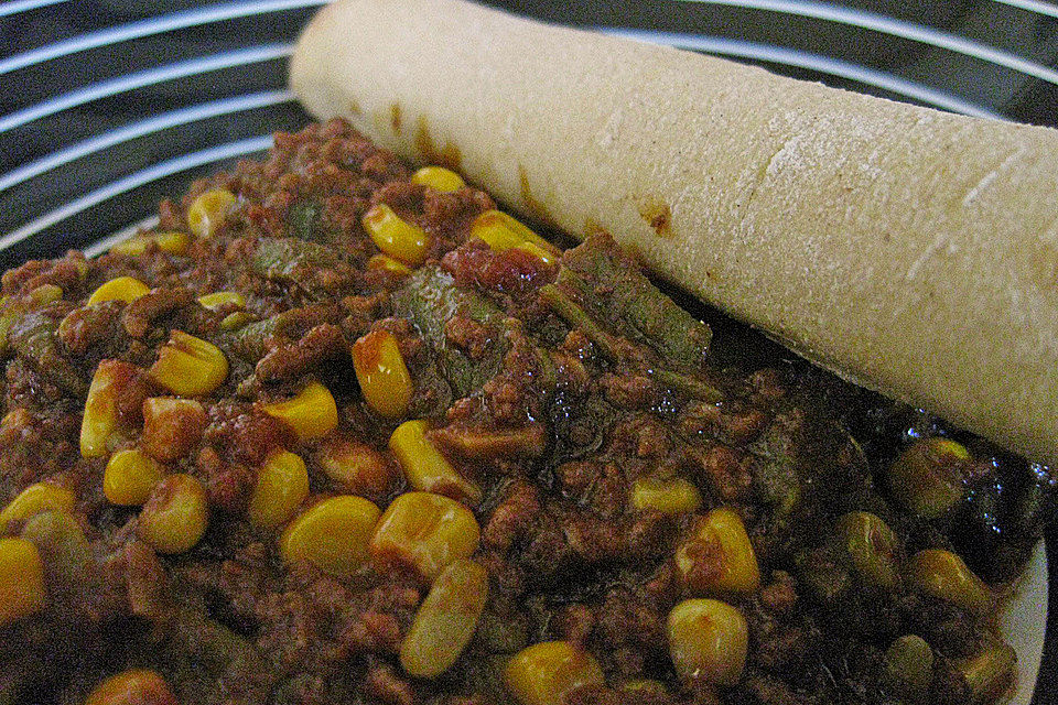 Chili con Carne mit  Zartbitterschokolade