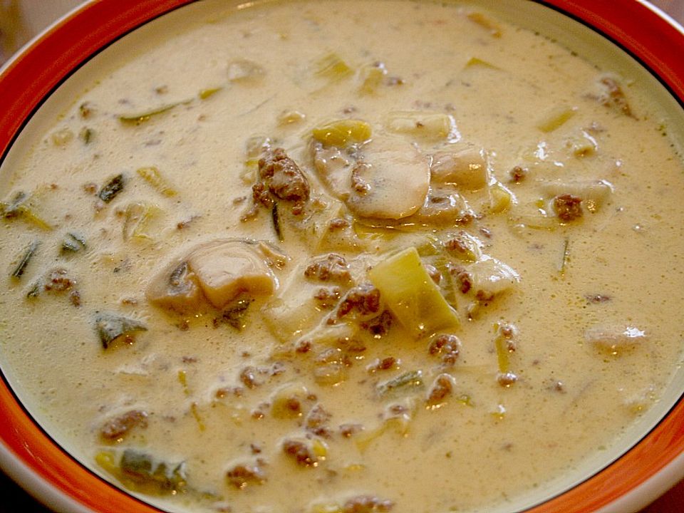 Champignon - Porree ( Lauch ) - Käse - Curry - Suppe von hermine | Chefkoch
