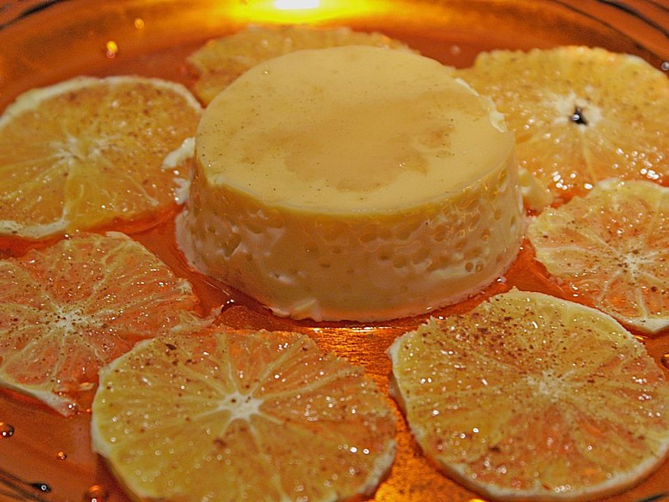 Karamellflan mit Orangencarpaccio von Stiermädchen| Chefkoch