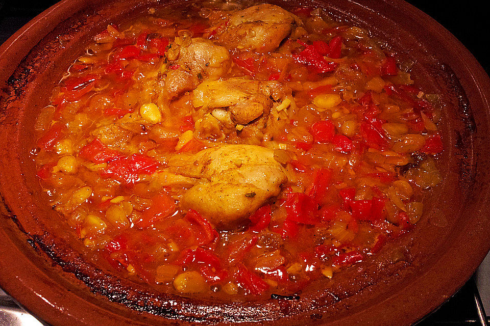 Rosinenkinds Hähnchen-Tajine