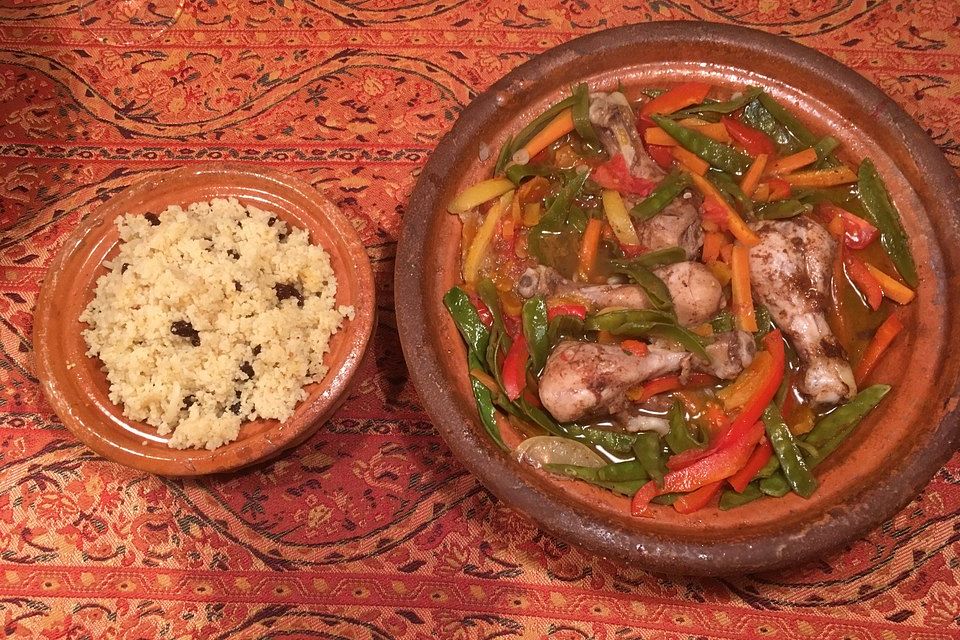 Rosinenkinds Hähnchen-Tajine