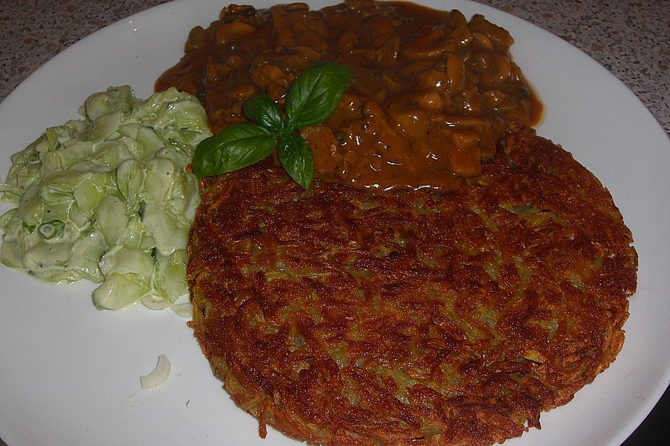 Cognac - Rahmgeschnetzeltes mit Schweizer Rösti