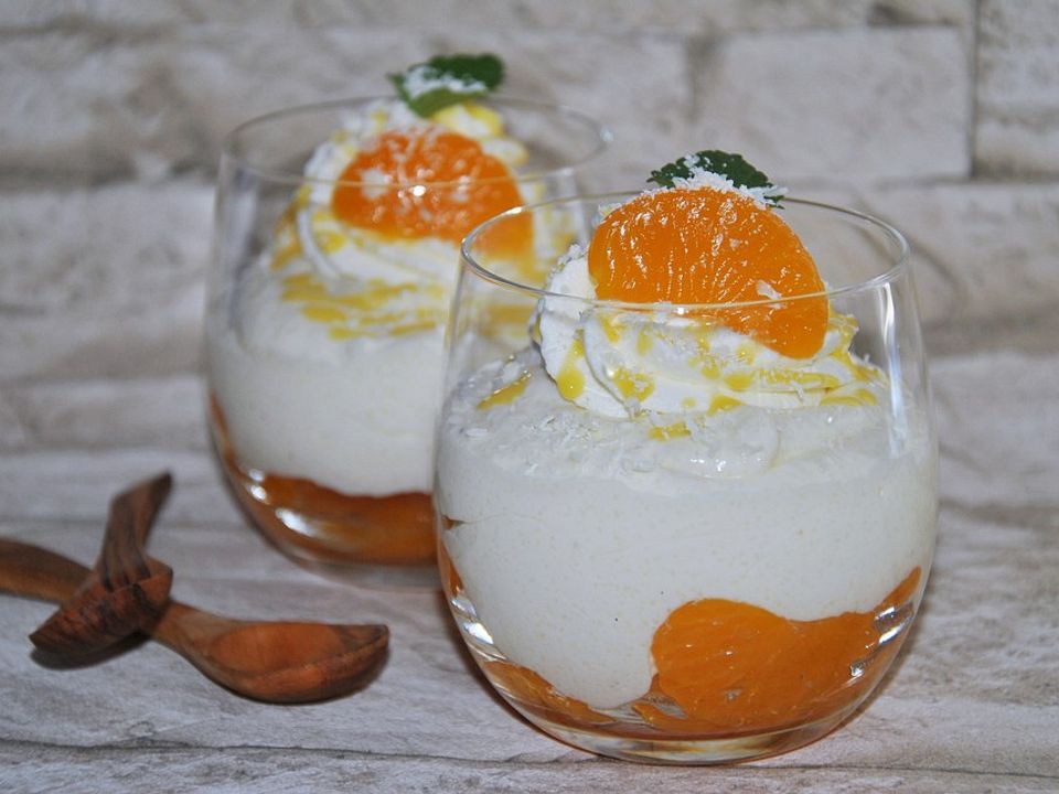 Quark - Schmand - Dessert mit Mandarinen von shiela97| Chefkoch