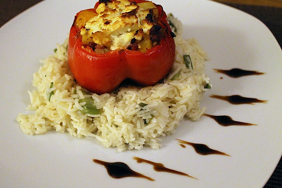 Paprika gefüllt mit Kartoffeln