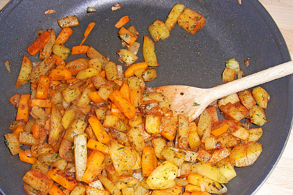 Paprika gefüllt mit Kartoffeln