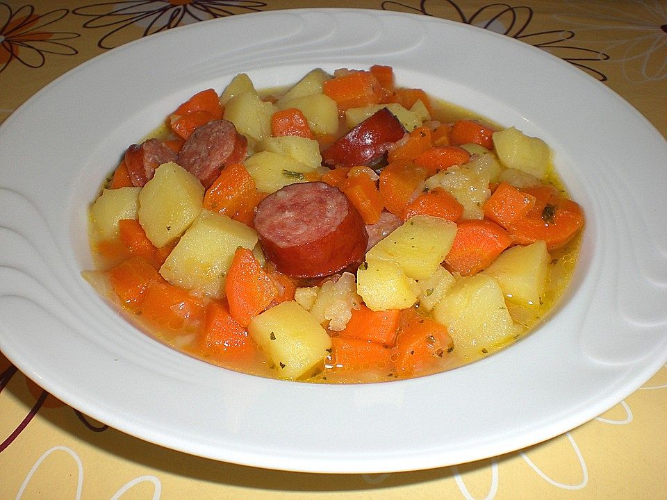 Kartoffeln und Möhren mit Mettwurst| Chefkoch