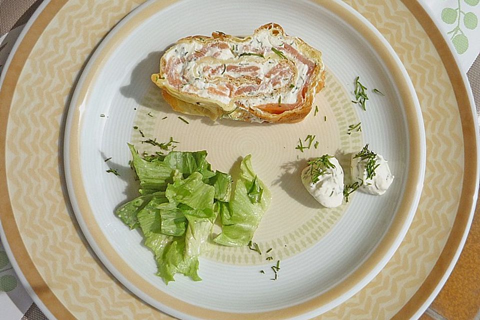 Norwegische Lachsroulade