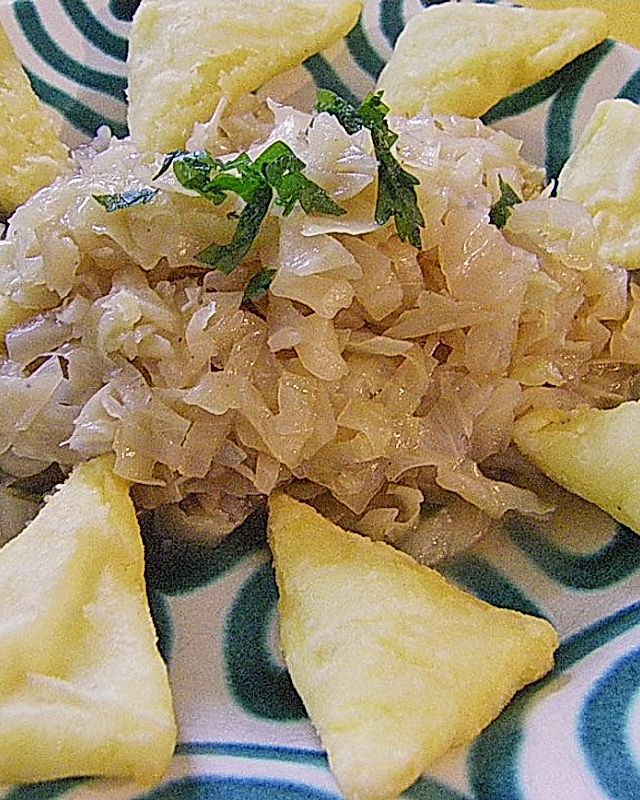 Kartoffelblattln mit Schlamperkraut