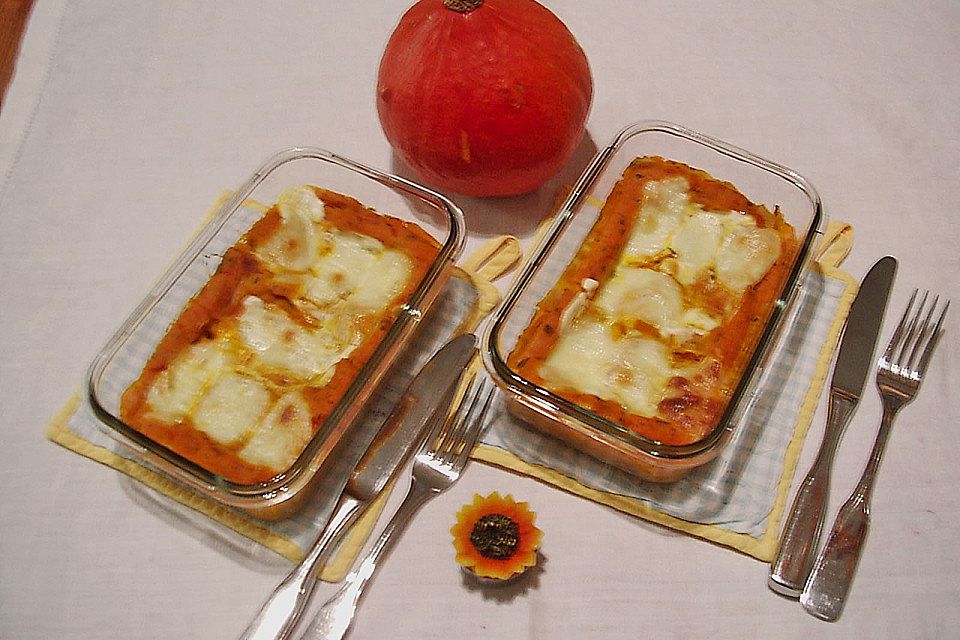 Kürbis - Mozzarella - Lasagne