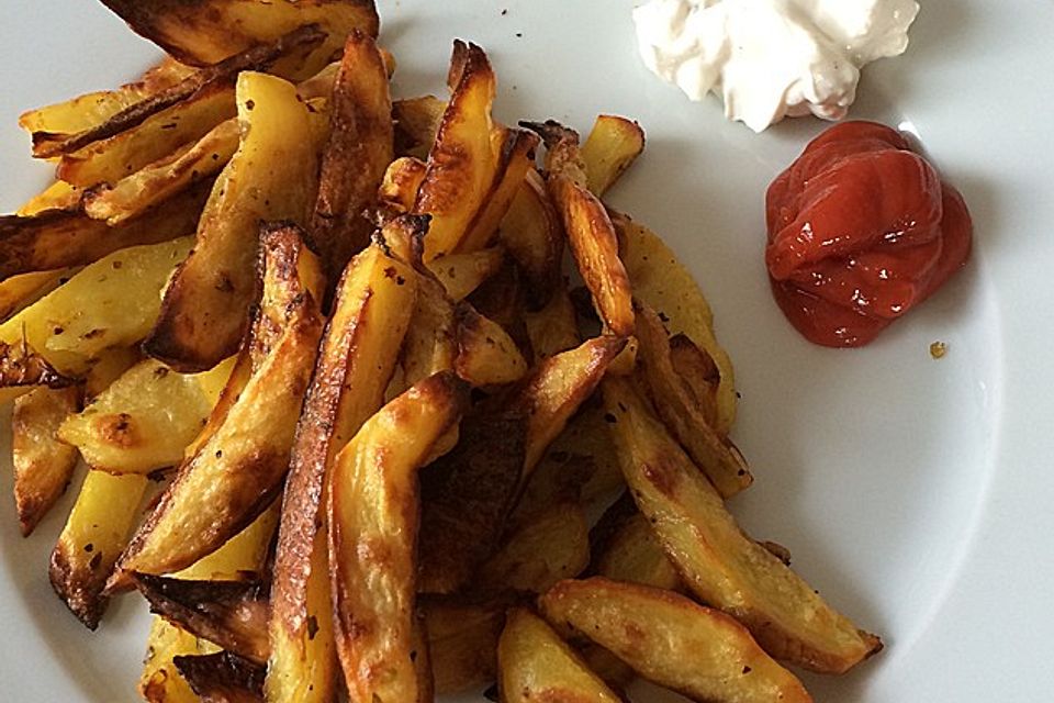 Fettarme Kartoffelspalten aus dem Ofen