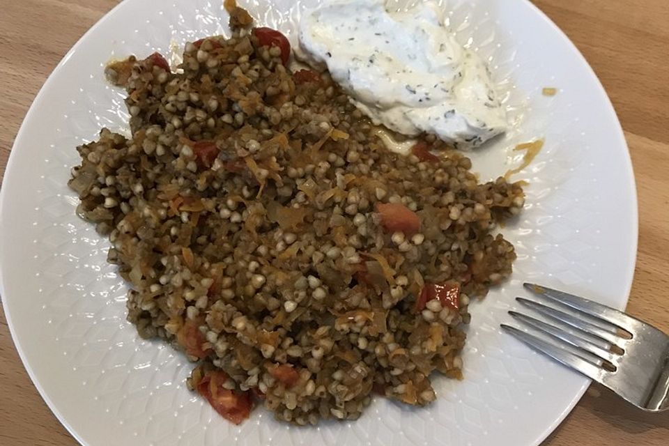 Buchweizen - Hackfleisch - Tomateneintopf