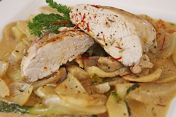 Hähnchenbrust mit Fenchelgemüse