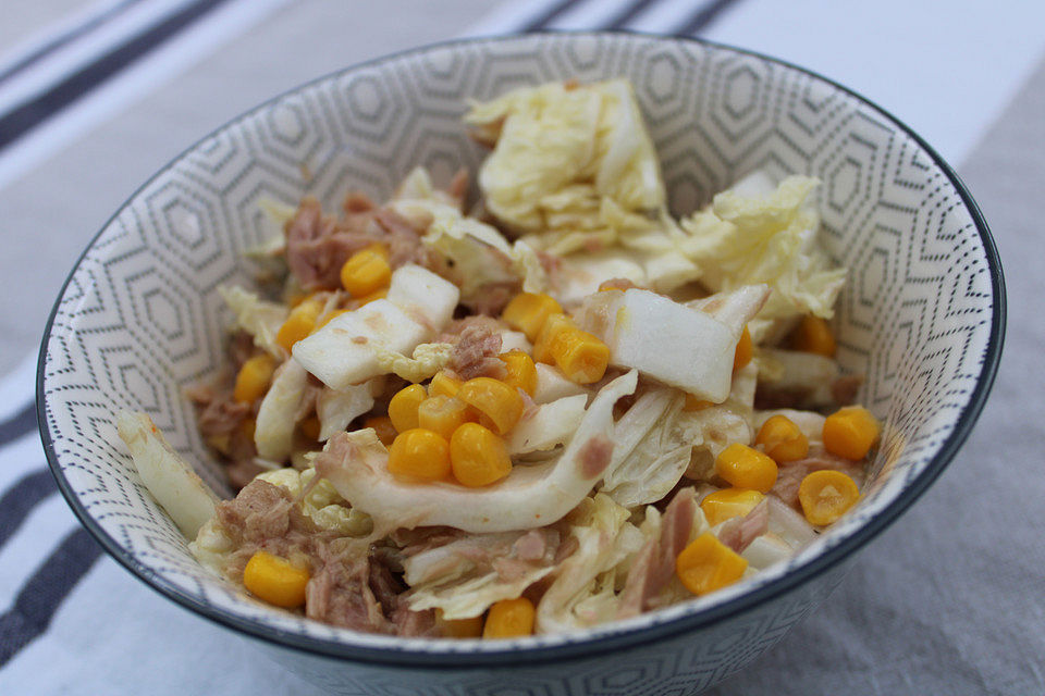 Schneller Thunfisch - Mais - Chinakohlsalat