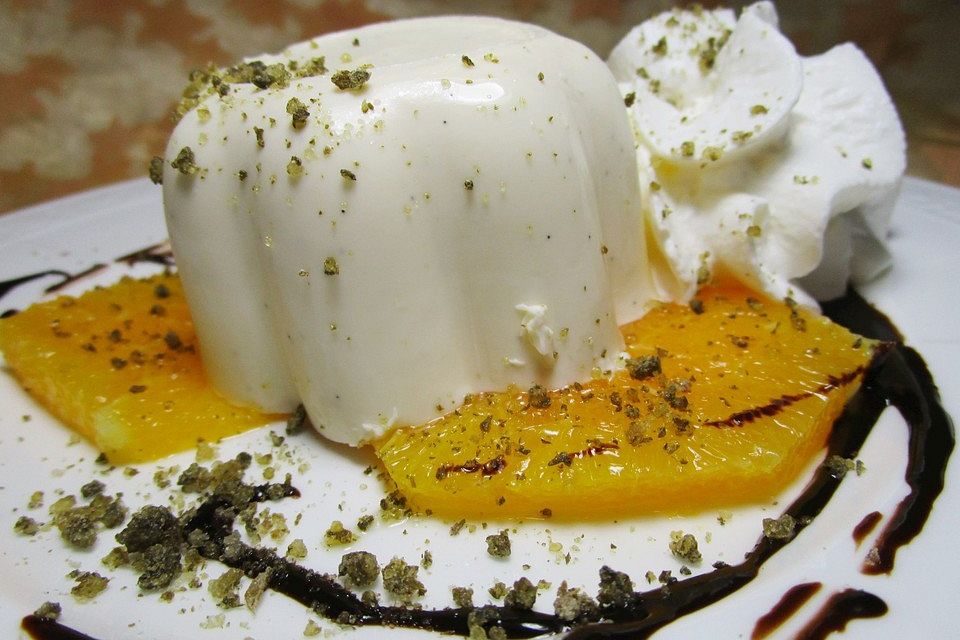 Orangen-Panna cotta