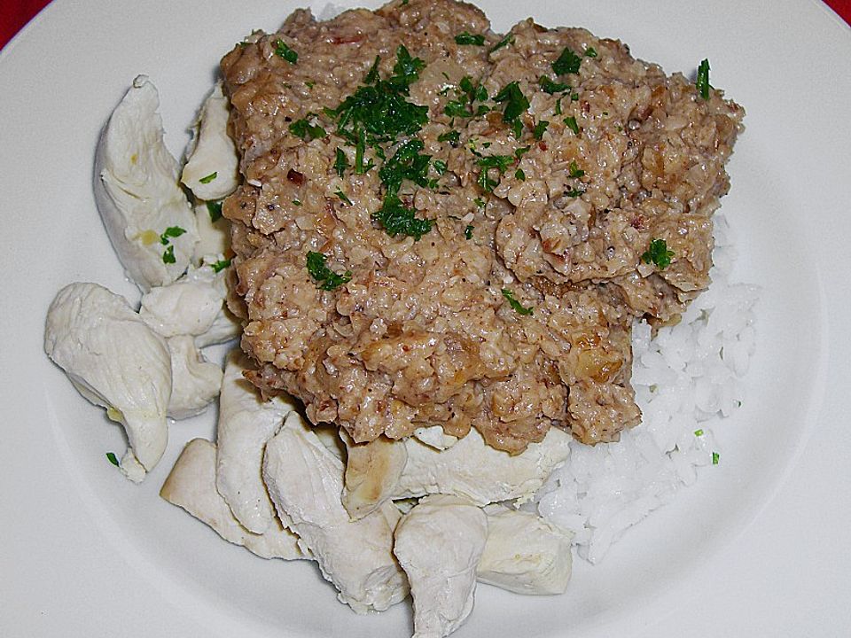 Hähnchenbrust in scharfer Walnusssoße mit Reis von StarsHollow| Chefkoch