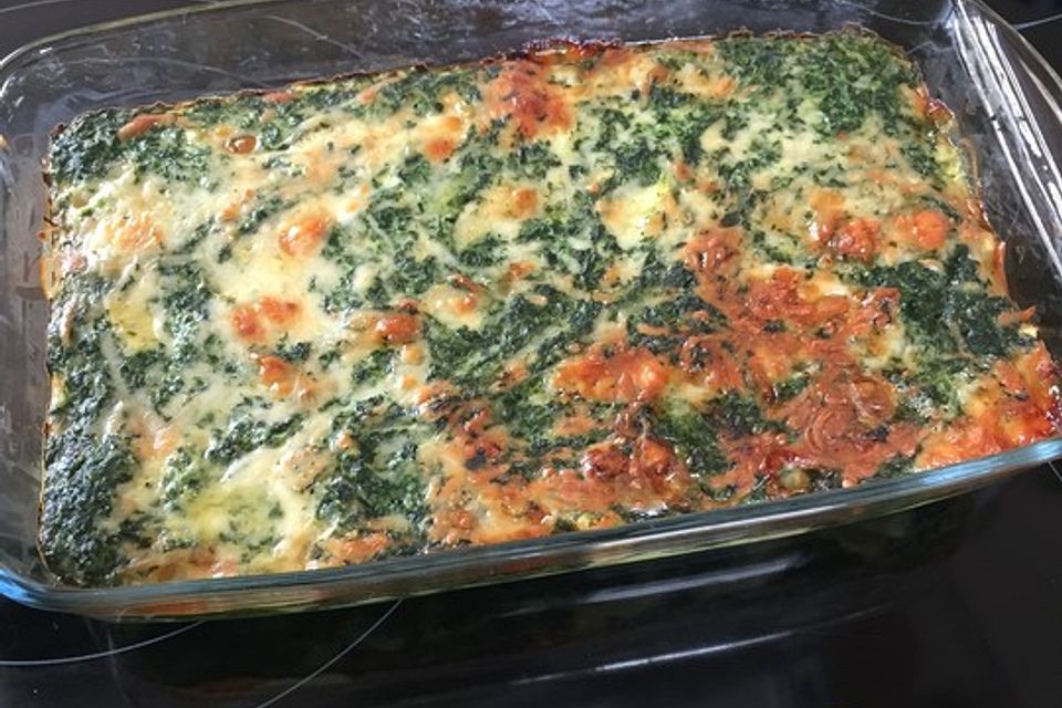 Pastinaken-Spinat-Gratin