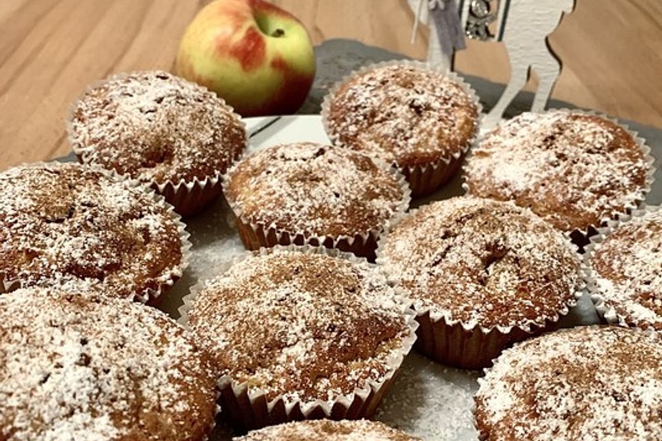 Apfel-Marzipan-Muffins