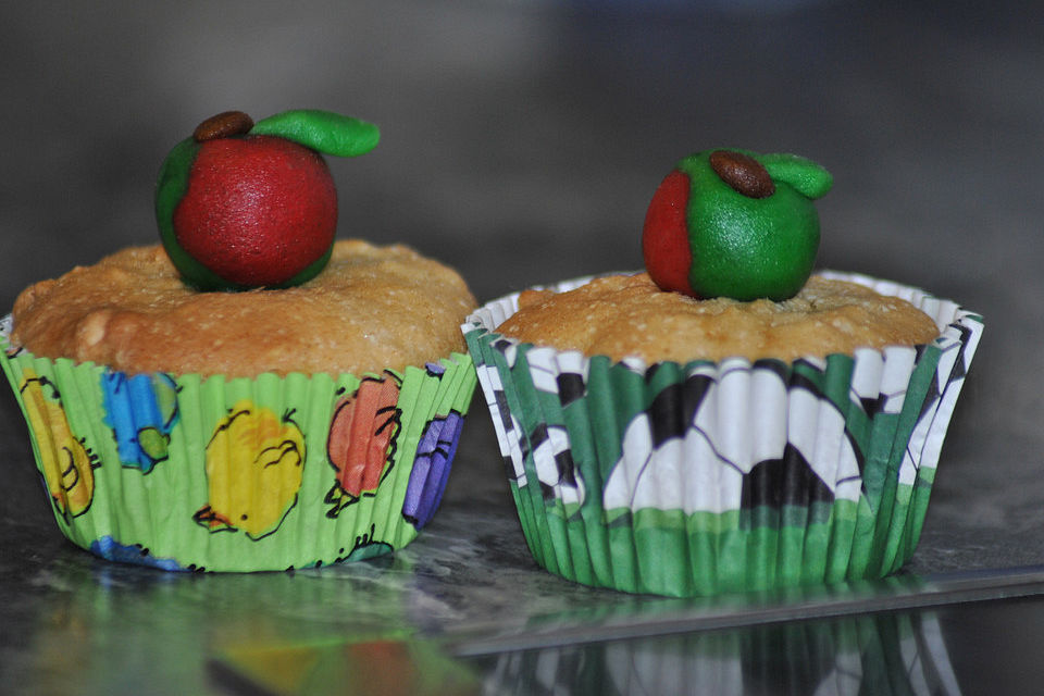 Apfel-Marzipan-Muffins