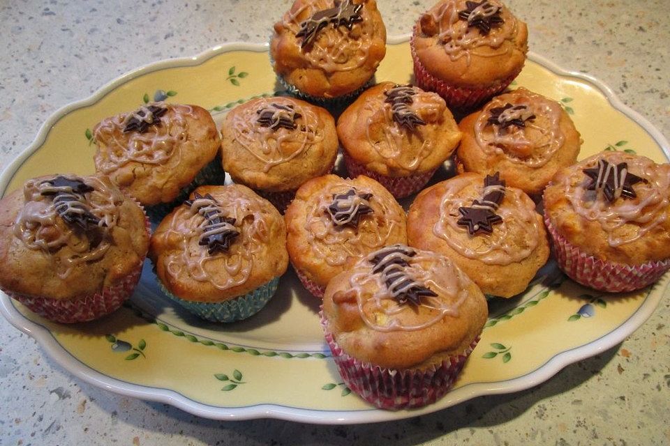 Apfel-Marzipan-Muffins