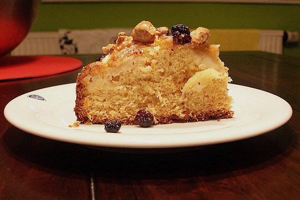 Urmelis Apfelkuchen mit Amarettini - Cranberrykruste