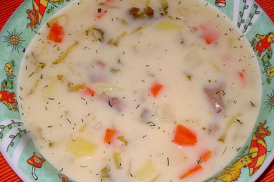 Polnische Gurkensuppe