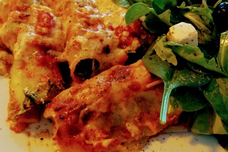 Cannelloni mit Ricotta und Spinat