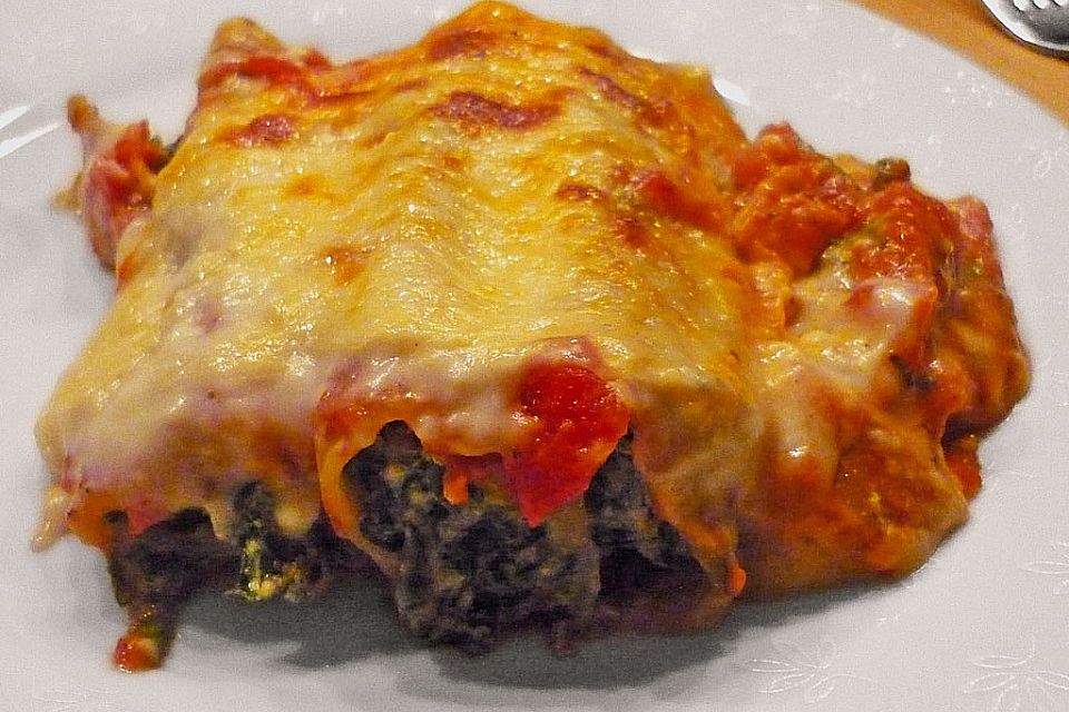 Cannelloni mit Ricotta und Spinat