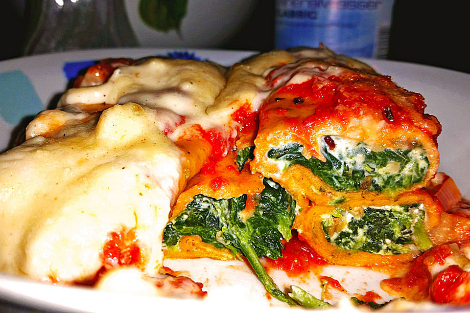 Cannelloni mit Ricotta und Spinat