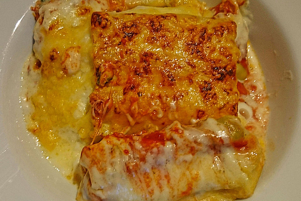 Cannelloni mit Ricotta und Spinat