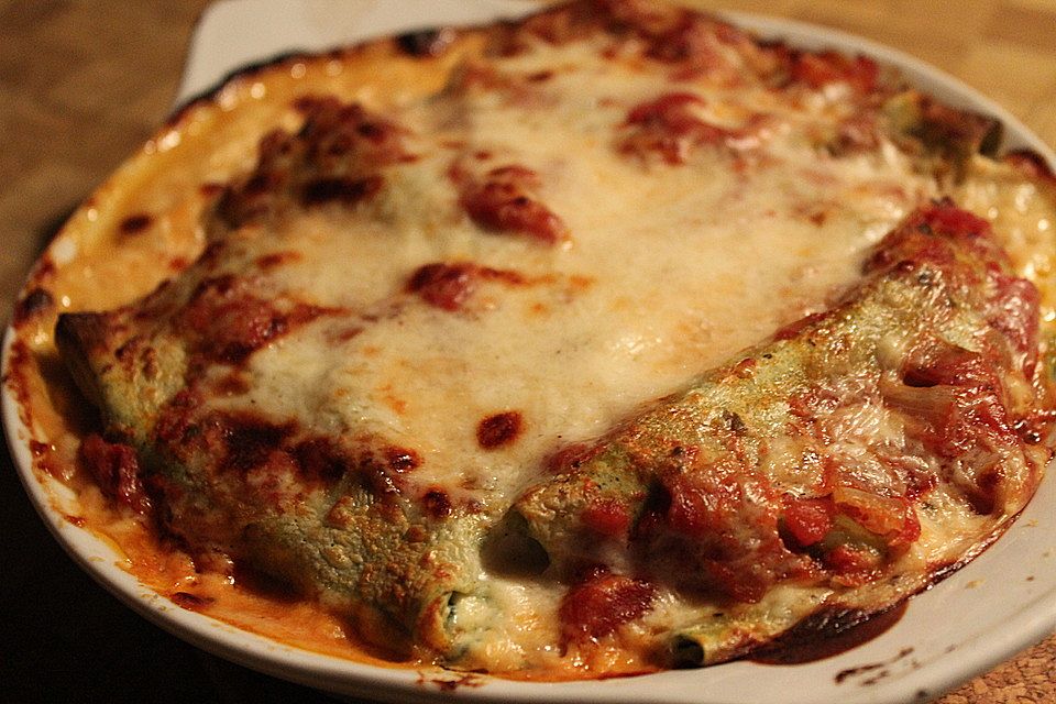 Cannelloni mit Ricotta und Spinat